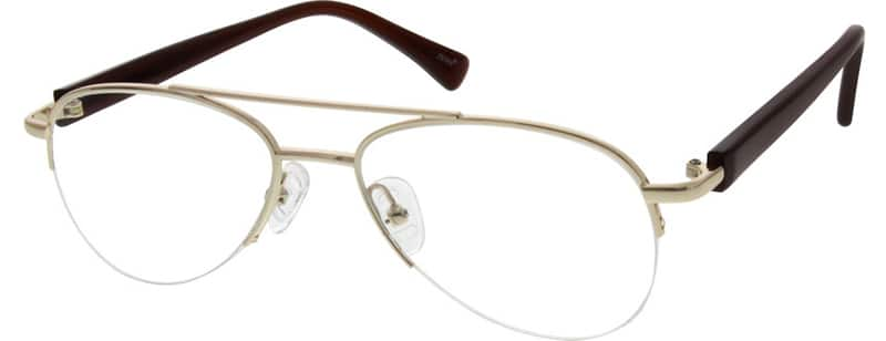 Angle view of Aviator Glasses 531614 in Gold