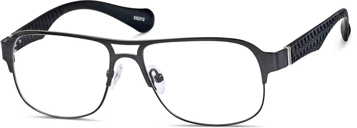 Angle view of Aviator Glasses 532312 in Gray