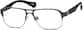 Angle view of Aviator Glasses 532312 in Gray thumbnail