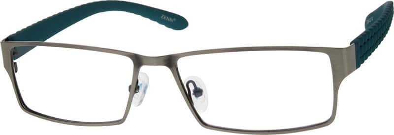 Angle view of Rectangle Glasses 534212 in Gray