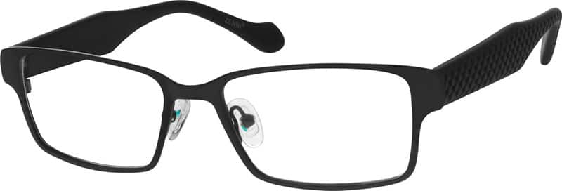 Angle view of Rectangle Glasses 534721 in Black