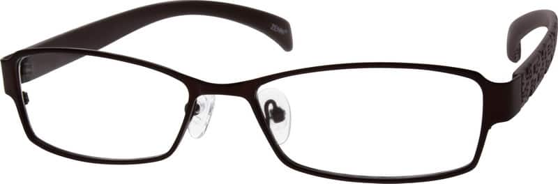 Angle view of Rectangle Glasses 534915 in Brown
