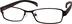 Rectangle Glasses 534915 in Brown