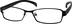 Rectangle Glasses 534921 in Black