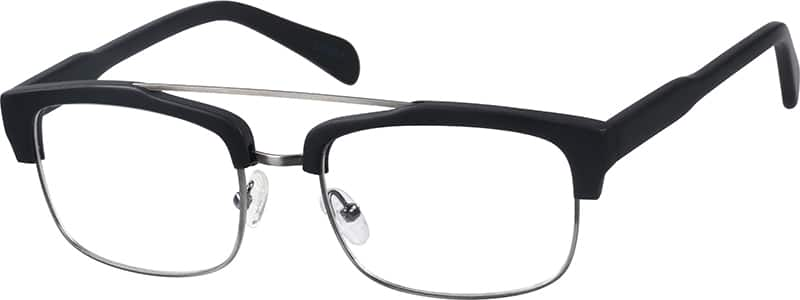 Angle view of Browline Glasses 535021 in Black