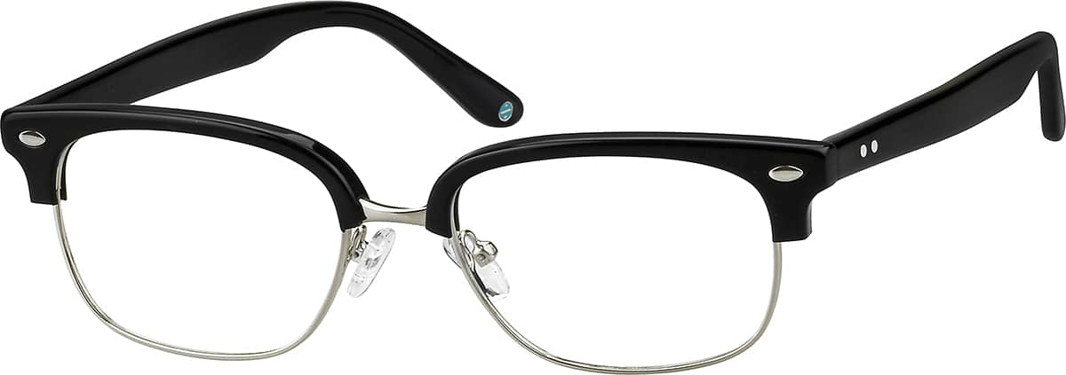 Angle view of Browline Glasses 535421 in Black