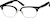 Angle view of Browline Glasses 535421 in Black thumbnail