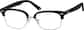 Angle view of Browline Glasses 535421 in Black thumbnail