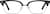 Front view of Browline Glasses 535421 in Black thumbnail