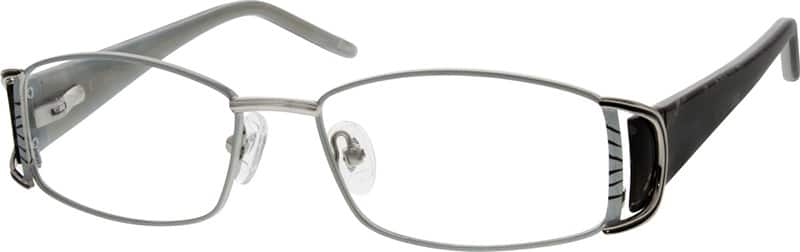 Angle view of Rectangle Glasses 535611 in Silver