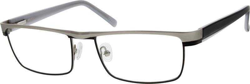 Silver Rectangle Glasses #536211 | Zenni Optical