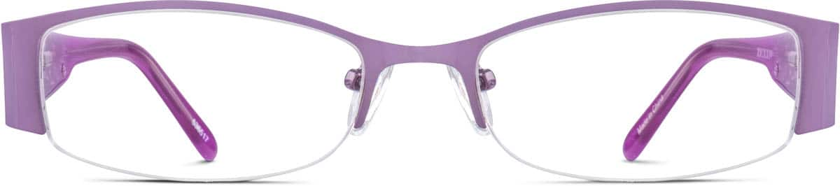 Front view of Rectangle Glasses 536517 in Purple