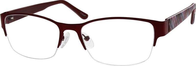 Angle view of Rectangle Glasses 537818 in Red