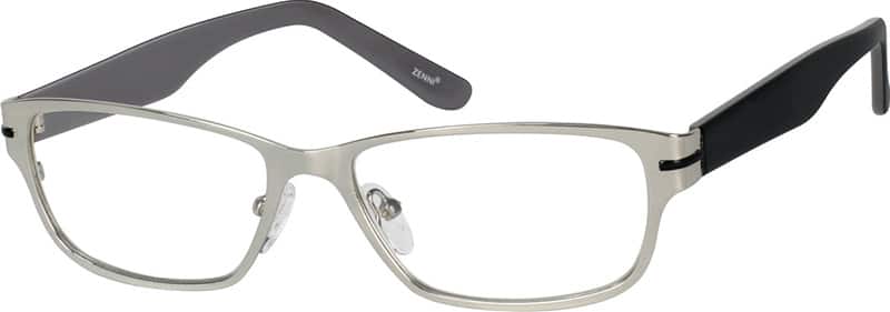 Silver Rectangle Glasses #539211 | Zenni Optical
