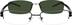 Stainless Steel Half-Rim Frame with Polarized Magnetic Snap-on Sunlens and Flexible Plastic Temples 540021 in Black