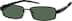 Stainless Steel Full-Rim Frame with Polarized Magnetic Snap-on Sunlens and Flexible Plastic Temples 540221 in Black