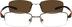 Stainless Steel Half-Rim Frame with Polarized Magnetic Snap-on Sunlens and Flexible Plastic Temples 540515 in Brown