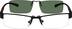 Stainless Steel Half Rim Frame with Polarized Magnetic Snap-on Sunlens and Designer Plastic Temples 540721 in Black