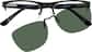 Front view of Rectangle Polarized Magnetic Snap-on Set 541121 in Black thumbnail