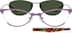 Stainless Steel Half-Rim Frame with Polarized Magnetic Snap-on Sunlens 541317 in Purple