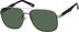 Stainless Steel Full-Rim Frame with Polarized Magnetic Snap-on Sunlens 541711 in Silver