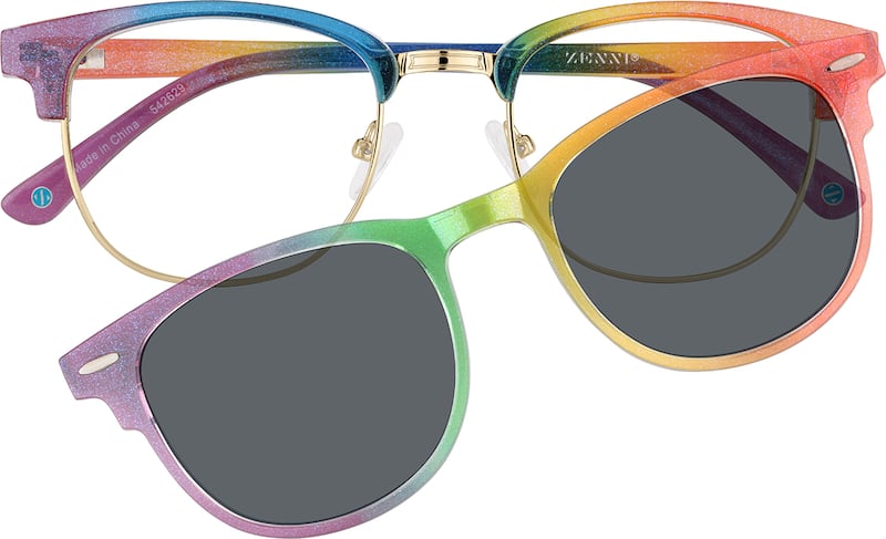 Rainbow Browline Glasses
