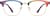 Front view without clip-on of Browline Glasses 542629 in Rainbow thumbnail
