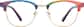 Front view without clip-on of Browline Glasses 542629 in Rainbow thumbnail