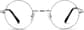Front view of Round Glasses 550011 in Silver thumbnail