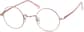 Angle view of Round Glasses 550019 in Pink thumbnail
