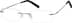 Rimless Glasses 550112 in Gray