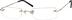 Rimless Glasses 550114 in Gold
