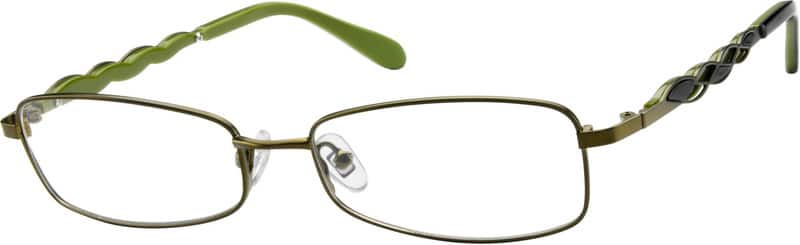 Angle view of Rectangle Glasses 551024 in Green