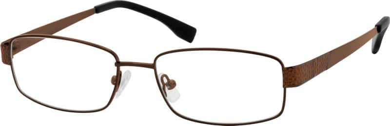 Angle view of Rectangle Glasses 552415 in Brown