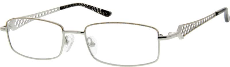 Silver Rectangle Glasses #554611 | Zenni Optical