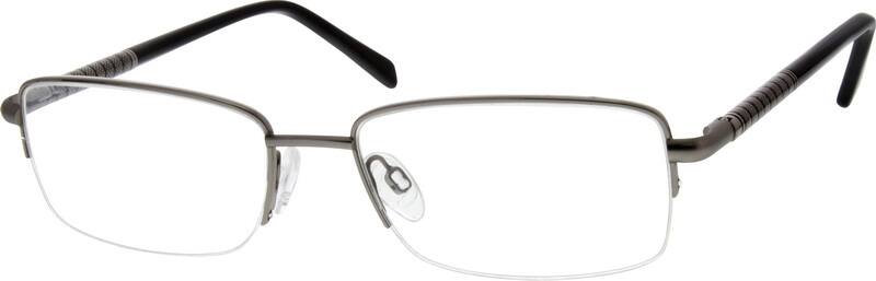 Angle view of Rectangle Glasses 554712 in Gray