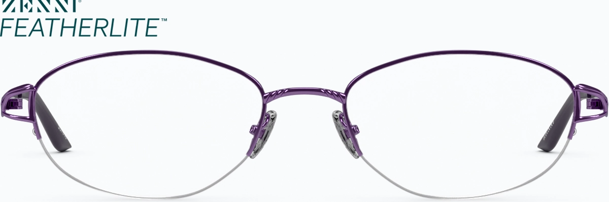 Front view of Oval Glasses 557917 in Purple thumbnail
