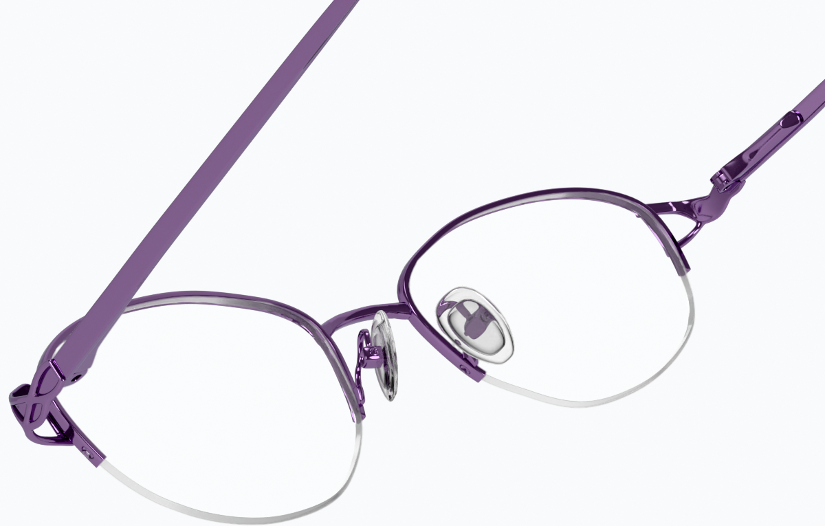 See-through view of Oval Glasses 557917 in Purple thumbnail