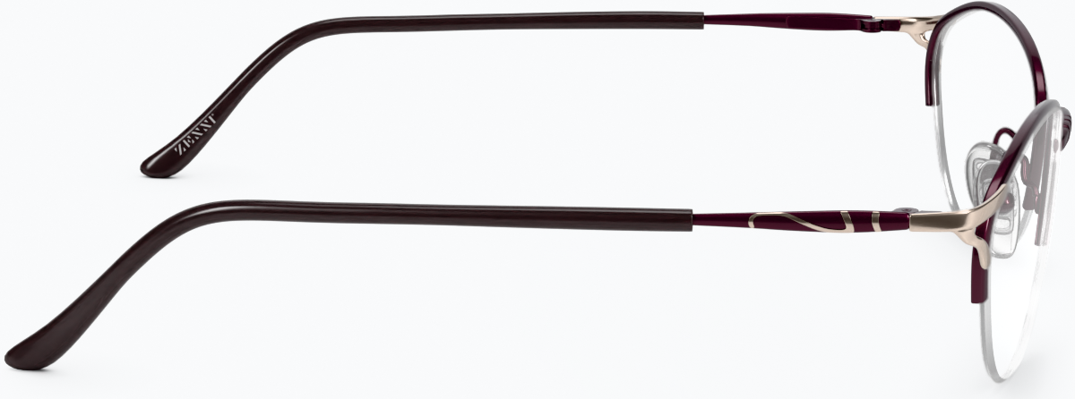 Side view of Oval Glasses 558018 in Burgundy thumbnail