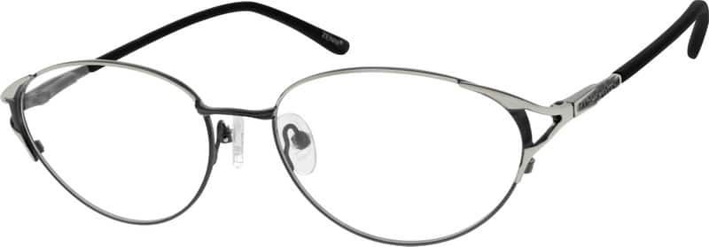 Angle view of Oval Glasses 558112 in Gray