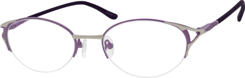 Angle view of Oval Glasses 558417 in Purple