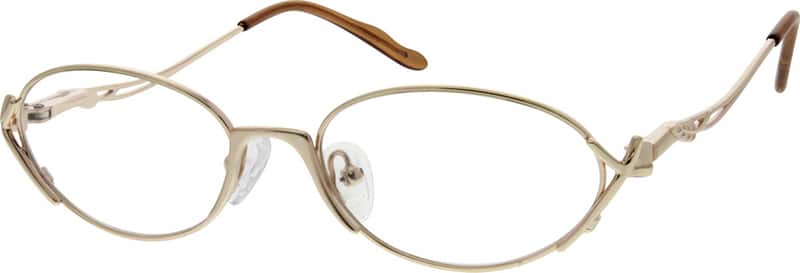 Angle view of Oval Glasses 559514 in Gold