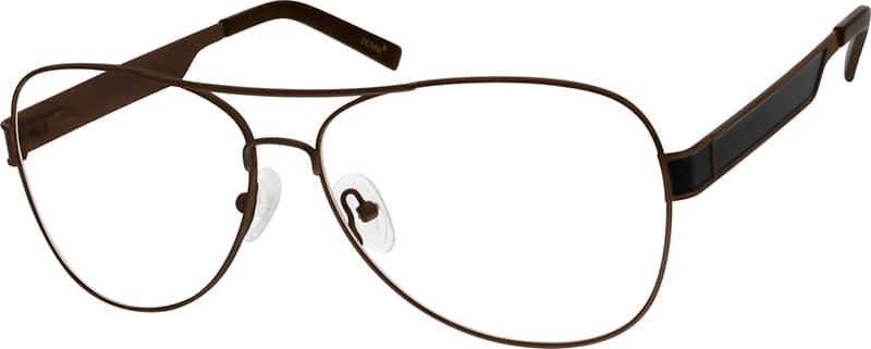 Angle view of Aviator Glasses 559615 in Brown