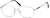 Angle view of Titanium Rectangle Glasses 570211 in Silver thumbnail