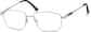 Angle view of Titanium Rectangle Glasses 570211 in Silver thumbnail