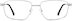 Titanium Rectangle Glasses 570211 in Silver