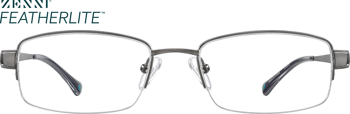 Gray Titanium Rectangle Glasses