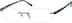Titanium Rimless Glasses 570521 in Black