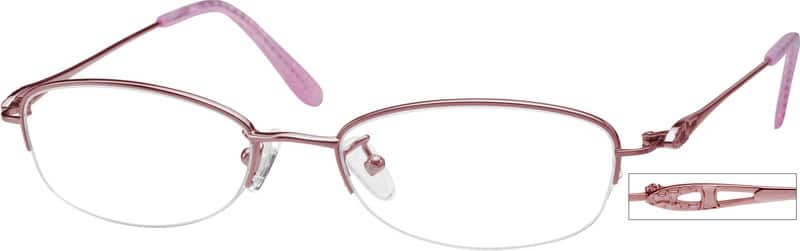 Red Titanium Oval Glasses #575618 | Zenni Optical