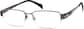 Angle view of Titanium Rectangle Glasses 578212 in Gray thumbnail